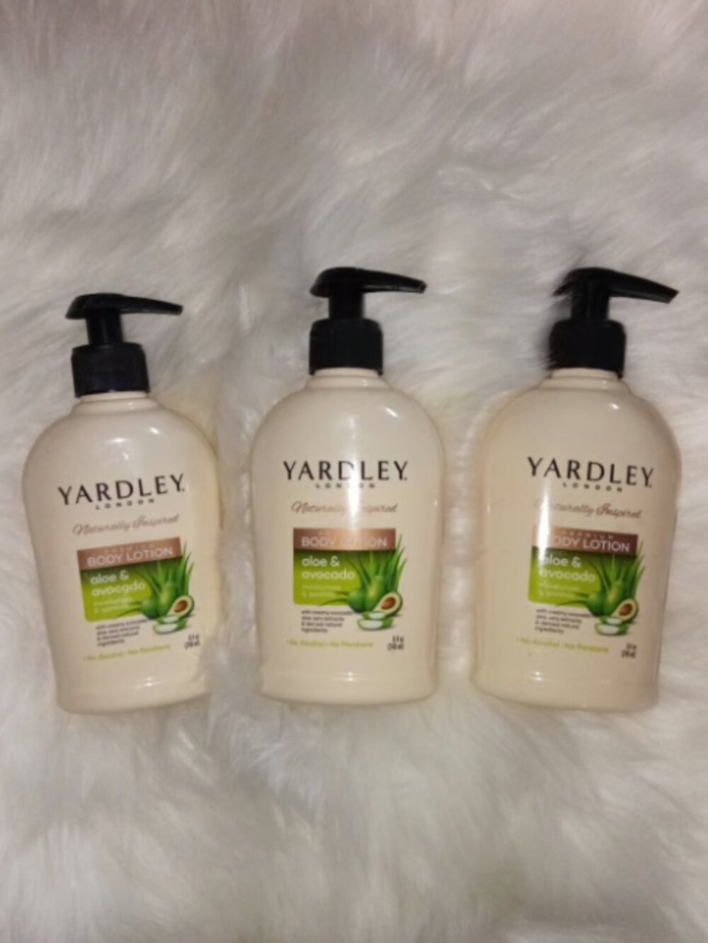 Yardley London Body Lotion Lot of 3 Aloe & Avocado 8.4 oz